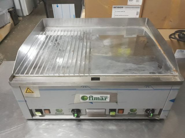 Gratar electric 1/ 2 neted 1/ 2 striat de banc second