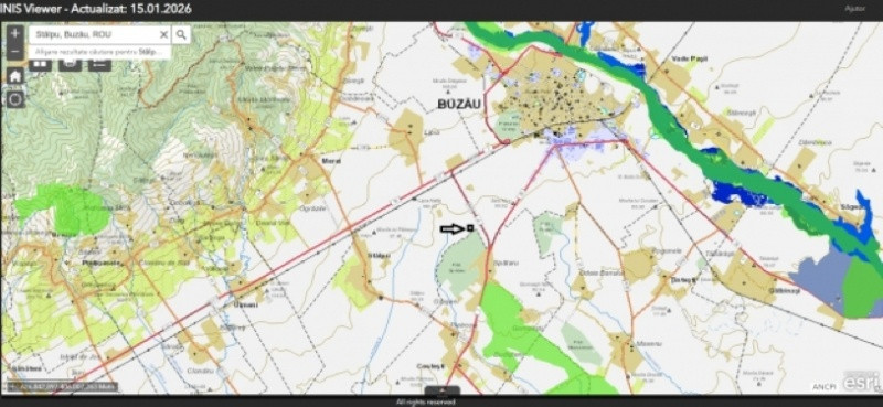 teren de vanzare in stalpu, buzau, deschidere 62ml, 2600 mp, 28. 600euro 3
