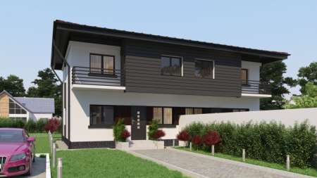 vila in duplex, 3 dormitoare, 2 bai, living, buc, terasa, 1