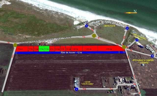 teren corbu intravilan, loturi de 767 mp la faleza 1