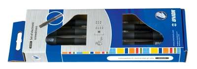 Set de surubelnite pentru electronisti in cutie de carton - 621CS7E 