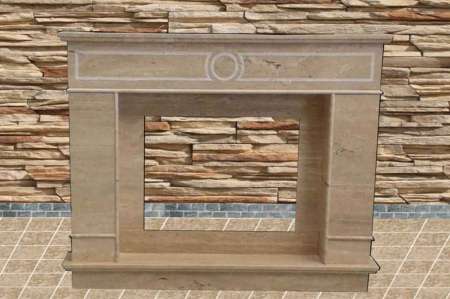 Din travertin semineu decorativ