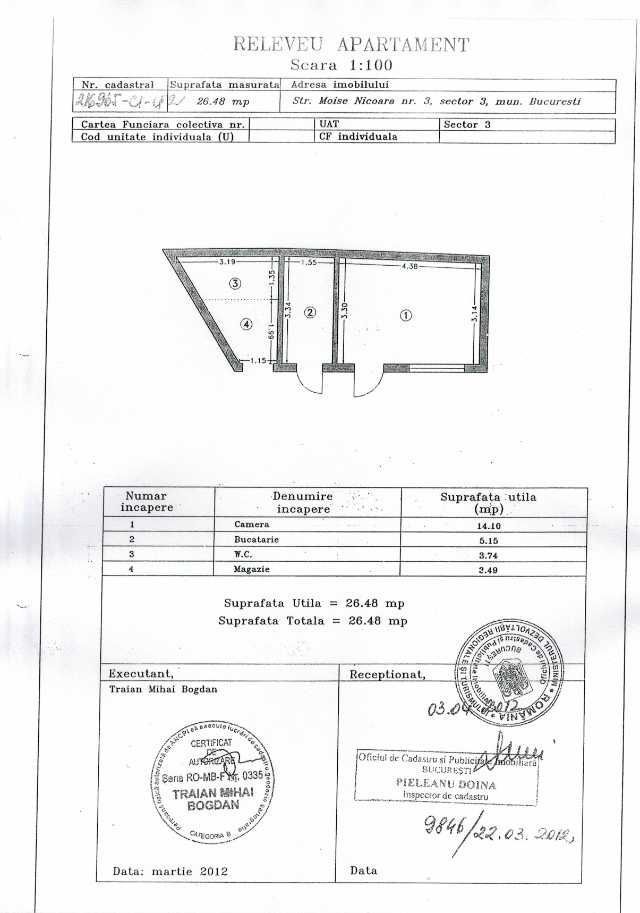 Casa cu o singura camera str Moise Nicoara