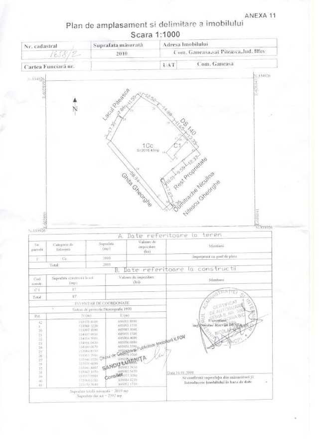 mp intravilan pe marginea lacului pasarea/ piteasca 2