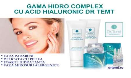 crema hidro complex intens hidratanta cu doua tipuri de molecule de acid hialuronic dr. temt 8