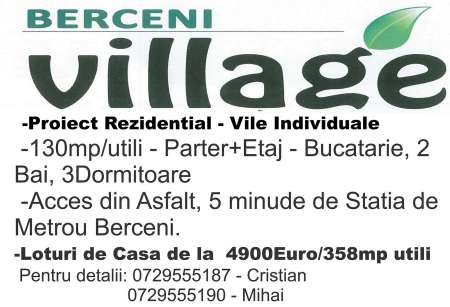 Comuna Berceni-Diferite suprafete de teren