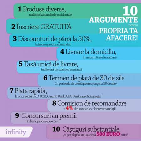 Recrutez reprezentanti/coordonatori Infinity