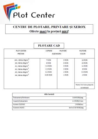 centru de plotare, printare, multiplicare 1