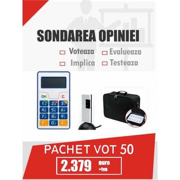 Pachet pentru sondarea opiniei si televot cu 50 telecomenzi